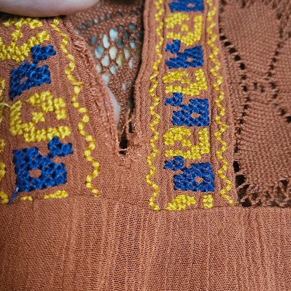 Hippie embroidered top blouse - Picture 6 of 8